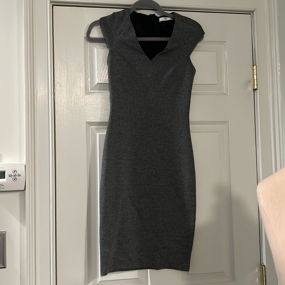 Mango gray and black dress size EUR XS, USA 2